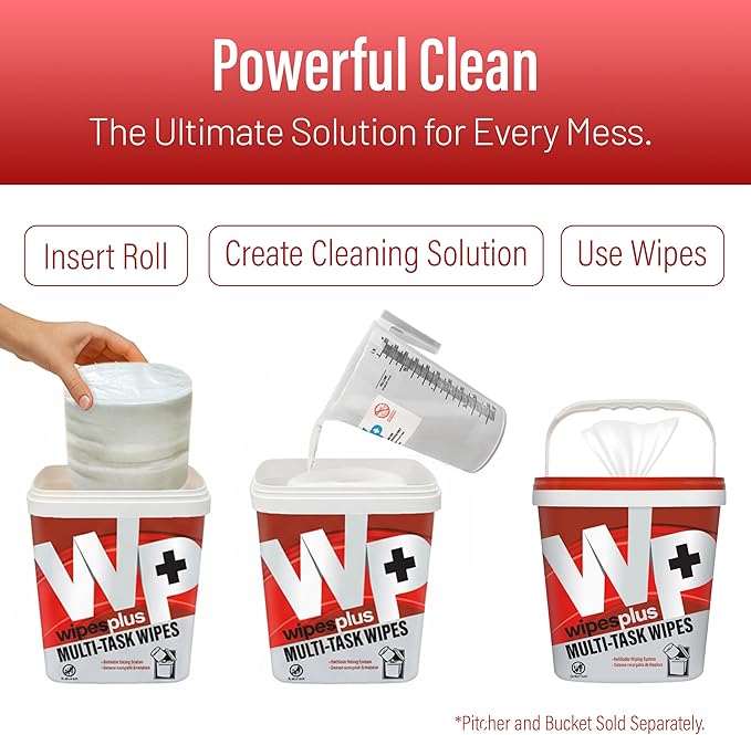 WIPESPLUS Replacement Standard Multi-Task Wipes, Dry Wipes for Home and Business, 1200 Count, (6 Packs of 200)