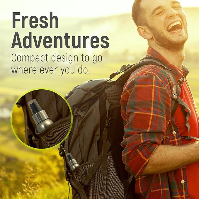 NATURAL SHOE FRESHENER & DEODORISER, Freshening Shoe Spray with 6 Powerful Essential Oils for Long-Term Odour Control, Designed for Sports, Fresh Lemon Scent.