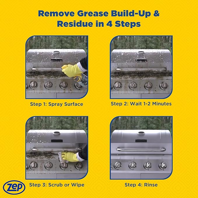 Zep Fast 505 Cleaner and Degreaser - 1 Gallon - ZU505128 - Great for Grills, Plastics, Metal, and More! (4)