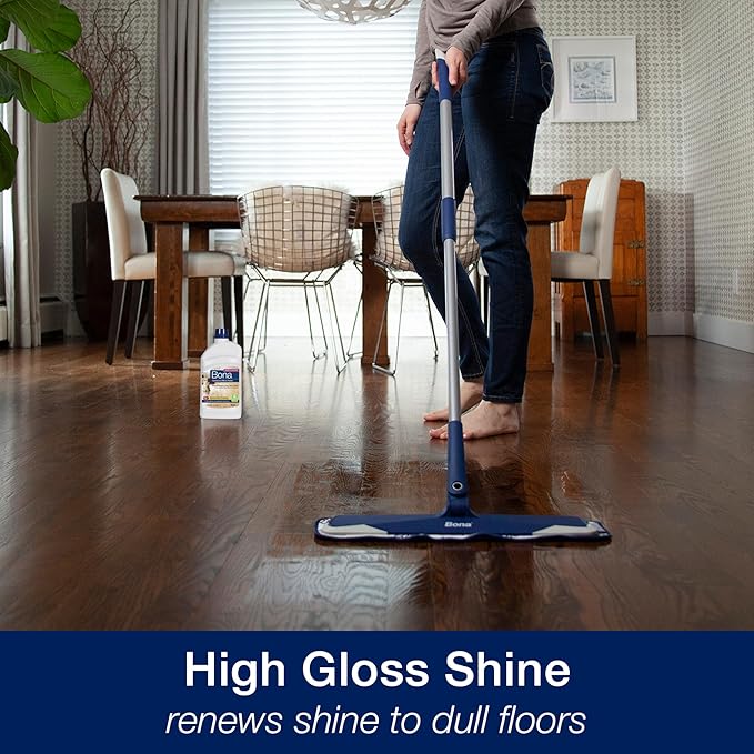 Bona Ultimate Hardwood Floor Care Kit - Includes Microfiber Mop, Hardwood Floor Cleaning Solution and Refill, Hardwood Floor Polish, Microfiber Cleaning Pads, and Microfiber Dusting Pad
