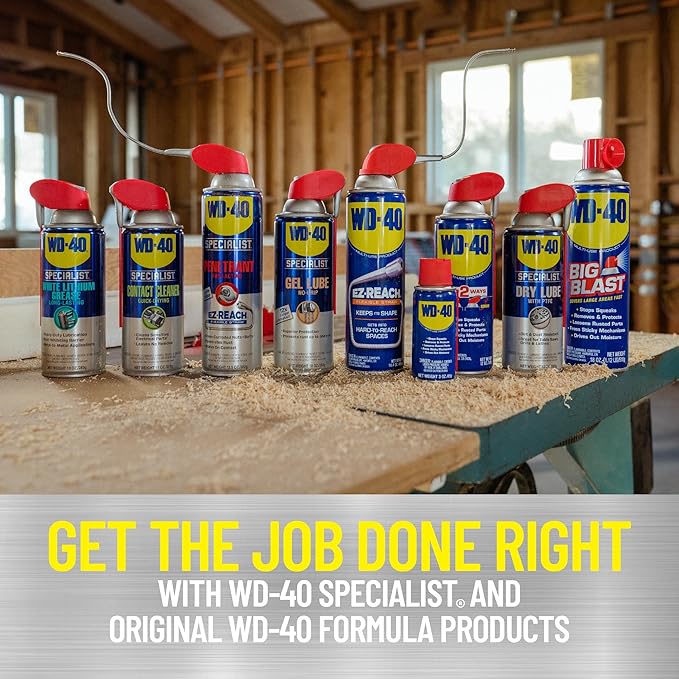 WD-40 Multi-Use Product & Specialist Silicone Lubricant Combo Pack, Smart Straw Sprays 2 Ways, Original Formula 12oz & Water-Resistant Silicone 11oz (Pack of 2)