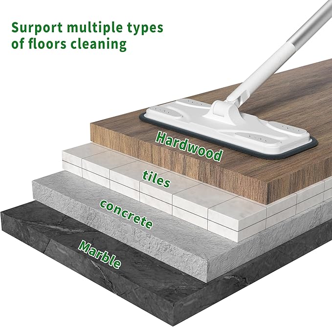 Layers Multi-Purpose Lightweight Dust Mop Set with Extendable Cleaning Tool,12 Sheets Wet Wipes, 1 Dry Wipes, 1 Mopping Pad,360° Swiveing Head Extremely Suit for Cleaning Narrow Space.
