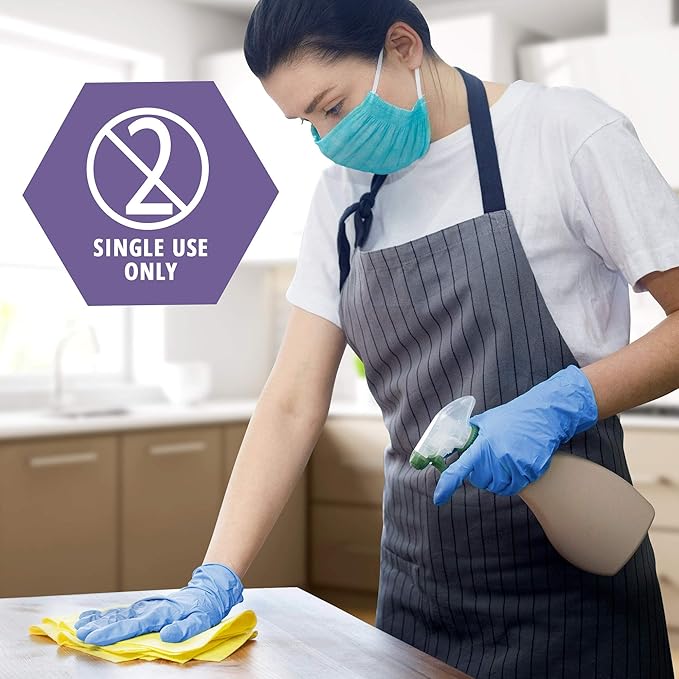 MED PRIDE Disposable Multipurpose Hand Protection Nitrile-Vinyl Blend Exam Gloves, Medium 100 - Powder, Latex & Rubber Free - Single Use Non-Sterile Protective Gloves