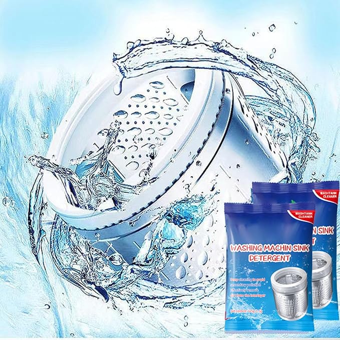 ATHNO Powerful Stain Remover Washer Tank Cleaner,Powder Washing Machine Cleaner,Top Load and Front Load Washers,Descaler for Drum,Tub & All Internal Parts (8PCS)