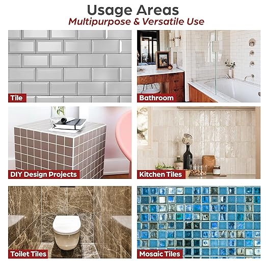 Tile Grout Repair Kit – White Grout Filler 14 oz for Wall and Floors Tile Joints with Spatula and Sponge, Repair Mortar, Fill and Reviver The Joints, Quick-Drying, Ready Mixed Grout