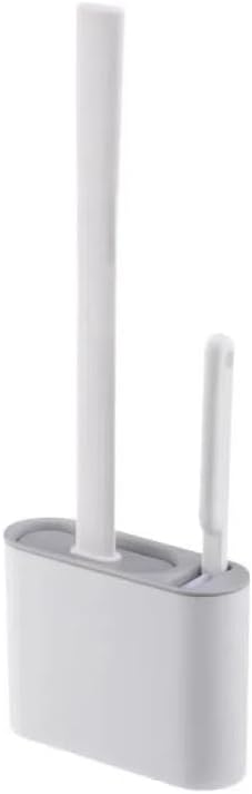 Silicone Toilet Brush Set with Holder – Bathroom Cleaning Brush, Crevice Cleaner, Anti-Slip Handle, and Wall-Mounted Bracket