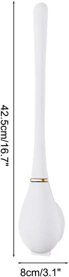Silicone Toilet Brush & Holder Set, Deep Cleaning Wall Mounted Toilet Cleaner with Base & Adhesive Sticker for Home Bathroom