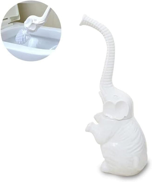 AORTULL Toilet Brush and Holder Set,Modern Ceramic Toilet Bowl Brush Holder,Cute Bathroom Decor, Non-Scratch Bristles, Space-Saving White Household Cleaning Tool for Bathtub