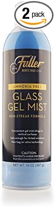 Fuller Brush Glass Gel Mist Spray – 14 oz Glass Cleaner for Windows, Mirrors and Plexiglass – Streak-Free Formula Safe for Tinted & Vertical Surfaces (Pack of 2)