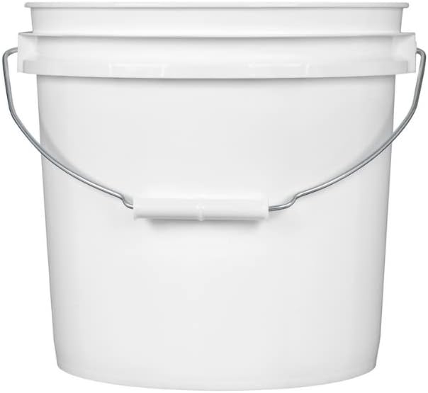 House Naturals 2 Gallon Plastic Food Grade BPA Free Made in USA Buckets with Blue Screw On Lids (Pack of 4)