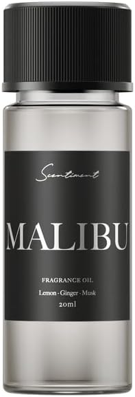Scentiment Diffuser Oil- Malibu | Aromatherapy Home Fragrance | Inspired by Nobu® Hotel | Luxurious Scent with Notes of Lemon, Ginger, Musk (20 mL)