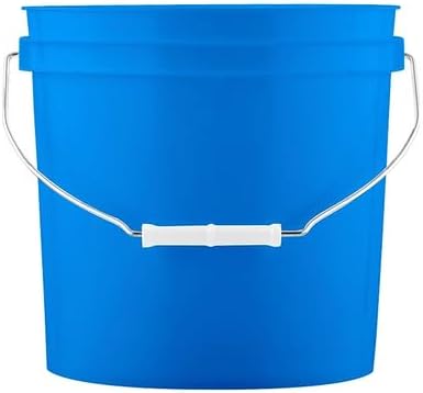 House Naturals 2 Gallon Food Grade BPA Free Made in USA Blue Bucket Container with White Screw on Lid (Pack of 2)