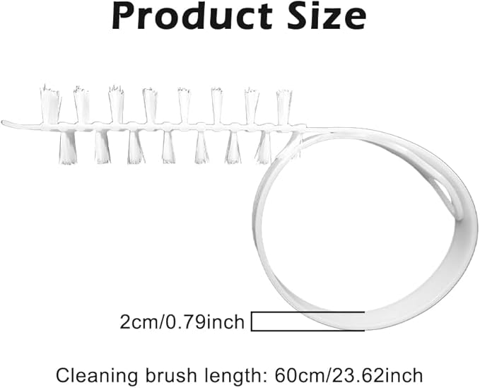 2pcs Washing Machine Cleaning Brushs, Flexible Bendable Slot Cleaning Brush 60cm(White)