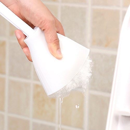 Toilet Brushes,Toilet Bowl Mop Toilet Bowl Brush White Soft Swab Toilet Mop for Bathroom Toilet Brush Long Handle Toilet Bowl Brush Mop Toilet Scrubber Bathroom Accessorie
