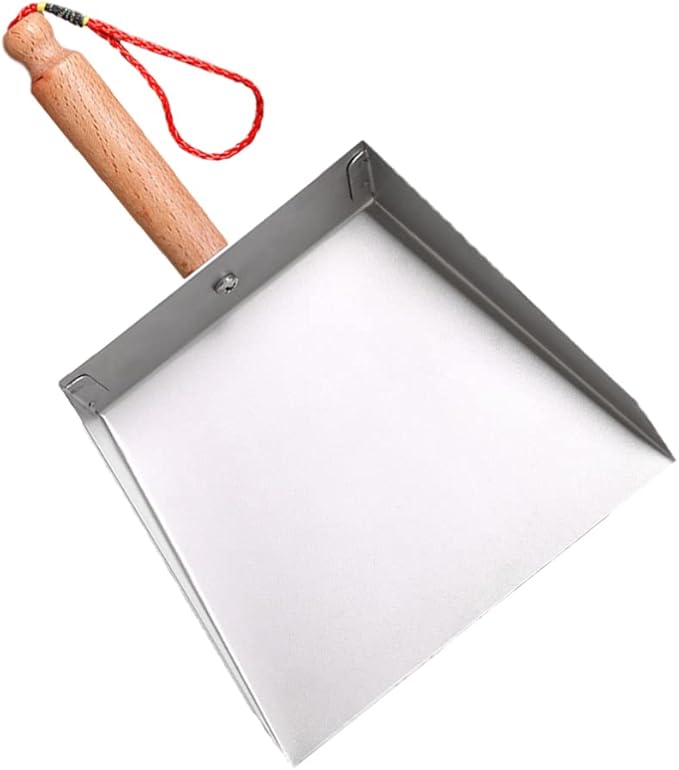 VOSAREA Mini Dustpan Stainless Steel Small Dustpan Portable Short Handle Compact Dust Pan for Workshop Table Desk Key Board