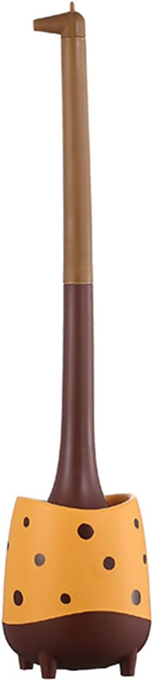 Cute Toilet Brush,Giraffe Shape Brush and Holder,Long Handle Scrubber for Silicone, Brushes for Bathroom with Holder, Compact Size Brushes Floor Standing