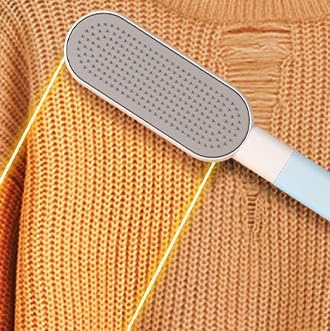 Multi-Function Travel Size Lint Brush for Clothes - Efficient Lint Remover & Pet Hair Collector for Dogs & Cats (Blue)
