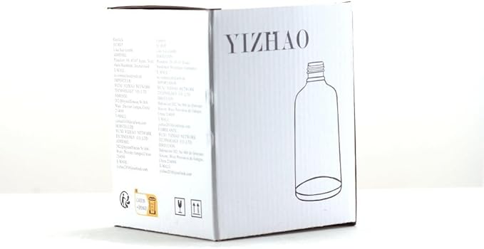YIZHAO Black Glass Spray Bottles 4oz, with Small Fine Mist Spray, Metal Cap, Refillable for Essential Oil,Travel,Cleaning,Perfume,Aromatherapy,Makeup – 4 Pcs