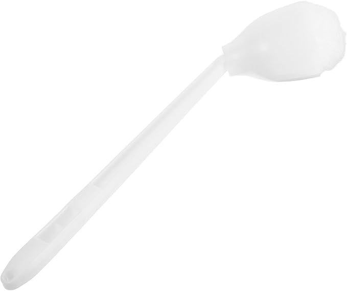 STOBAZA Long Handled Toilet Brush with Soft Silicone Bristles for Deep Cleaning Under Rim and Toilet Bowl Bathroom Accessory 15.35 Inch