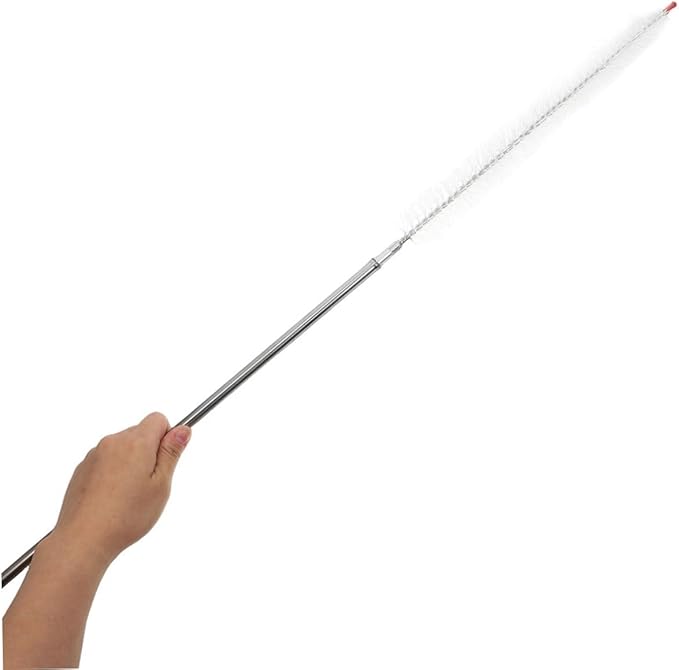 SKISUNO 2pcs Long Handle Stainless Steel Washing Machine Cleaning Brush Detachable Lint Tool for Dryer Refrigerator Household Appliances Easy Assembly Scratch Resistant Versatile Cleaning