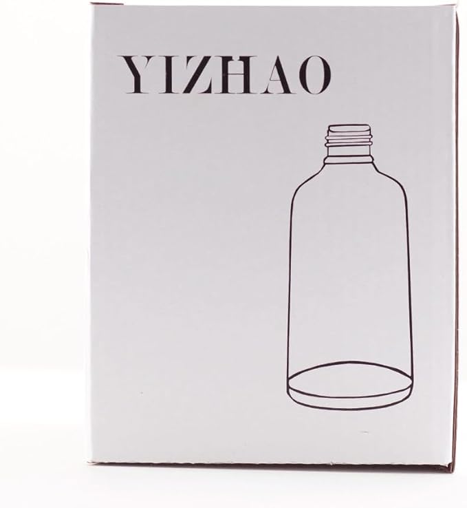 YIZHAO Clear Glass Dropper Bottle 4oz, Tincture Bottles with Glass Dropper, for Essential Oils, Aromatherapy, Cosmetic, Laboratory, Pharmacy, Liquids, Travel –4 Pcs