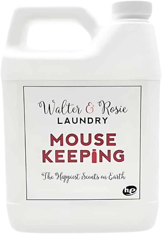 Walter & Rosie Mouse Keeping Luxury Detergent - Inspired Scent with Bergamot and Grapefruit - Cleans All Fabric Types - Ideal for Machine & Handwash - The Happiest Detergent on Earth - 64 Oz