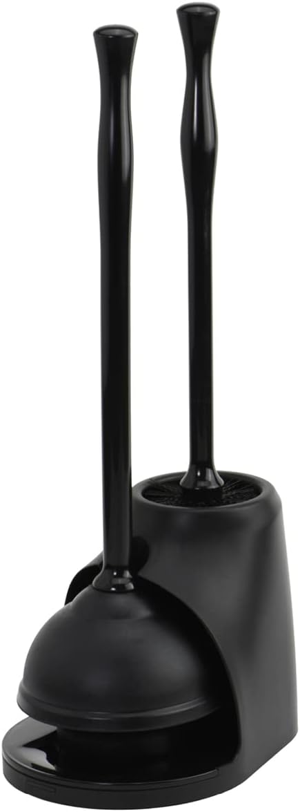 Casabella Bowl Brush & Plunger Combo - Heavy-Duty Toilet Plunger and Cleaning Brush, Ergonomic Handles, Durable BowlBrush, Tackles Tough Clogs, Discreet Storage (Pack of 6)