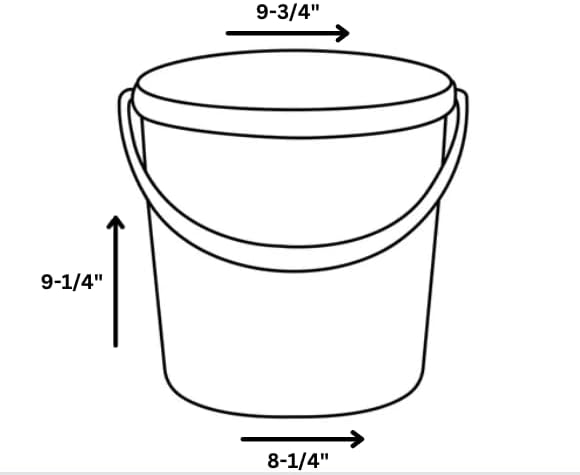 House Naturals 2 Gallon Food Grade BPA Free Made in USA Blue Bucket Container with White Screw on Lid (Pack of 2)