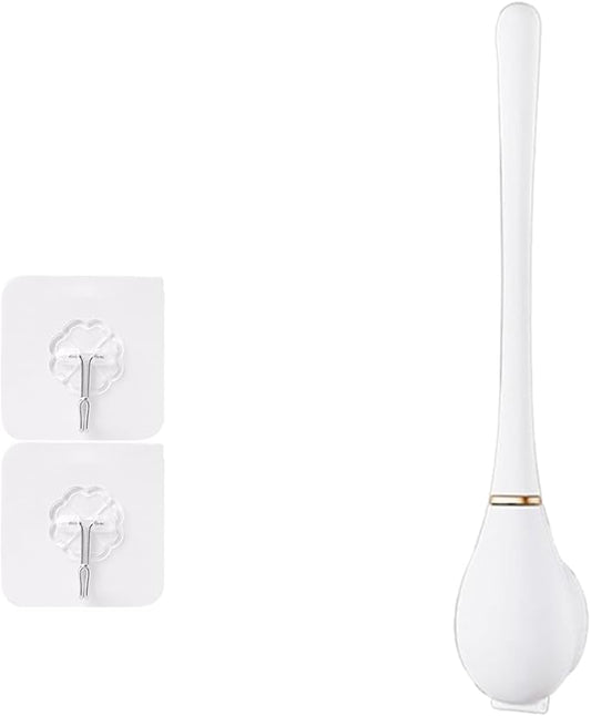 2025 New Modern Flexible Silicone Toilet Caspa for Home，Silicone Toilet Bowl Brush & Holder Set, Wall Mounted Cleaning Kit with Dispenser, Flexible & Hygienic Bathroom Scrubber for Home (#B)