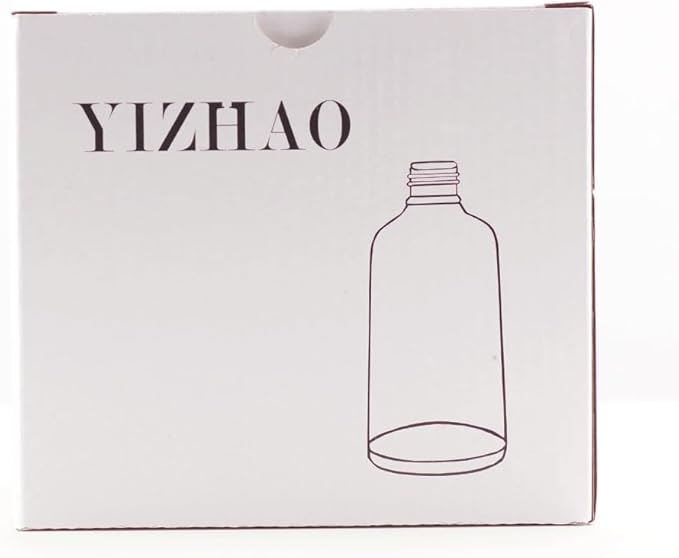 YIZHAO Black Glass Dropper Bottle 2oz, Tincture Bottles with Glass Dropper, for Essential Oils, Aromatherapy, Cosmetic, Laboratory, Pharmacy, Liquids, Travel –6 Pcs