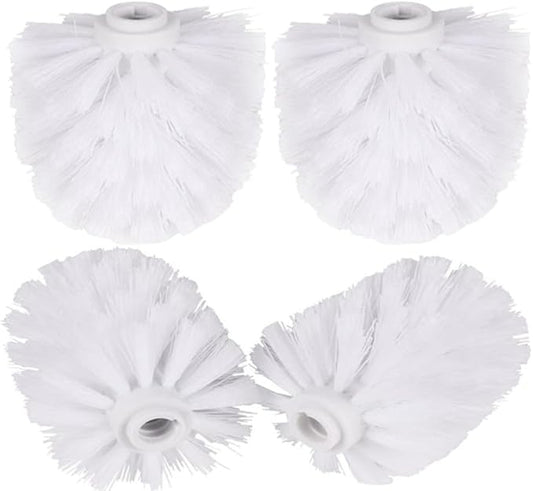 4PCS Toilet Brush Replacement Head Cleaning Tool,Toilet Bowl Brush Head Replacement with Sturdy Stiff Bristles for Bathroom (White)