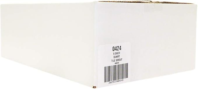 Red Devil 0424 Pre-Mixed Tile Grout - Professional Quality, Excellent Adhesion, Ideal for Wall & Floor Use - 1 Quart, White, Pack of 6, Made in USA
