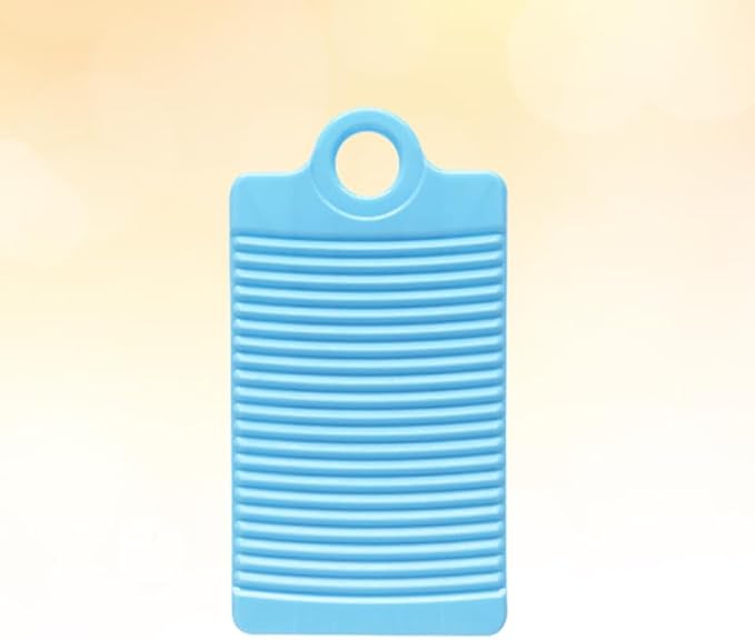 Veemoon Mini Laundry Washing Board Portable Plastic Hand Washing Board Household Washboard Clothes Wash Scrubbing Tool for Travel and Home Manual Clothing Clean (12.4x6.6 Inch, Blue)