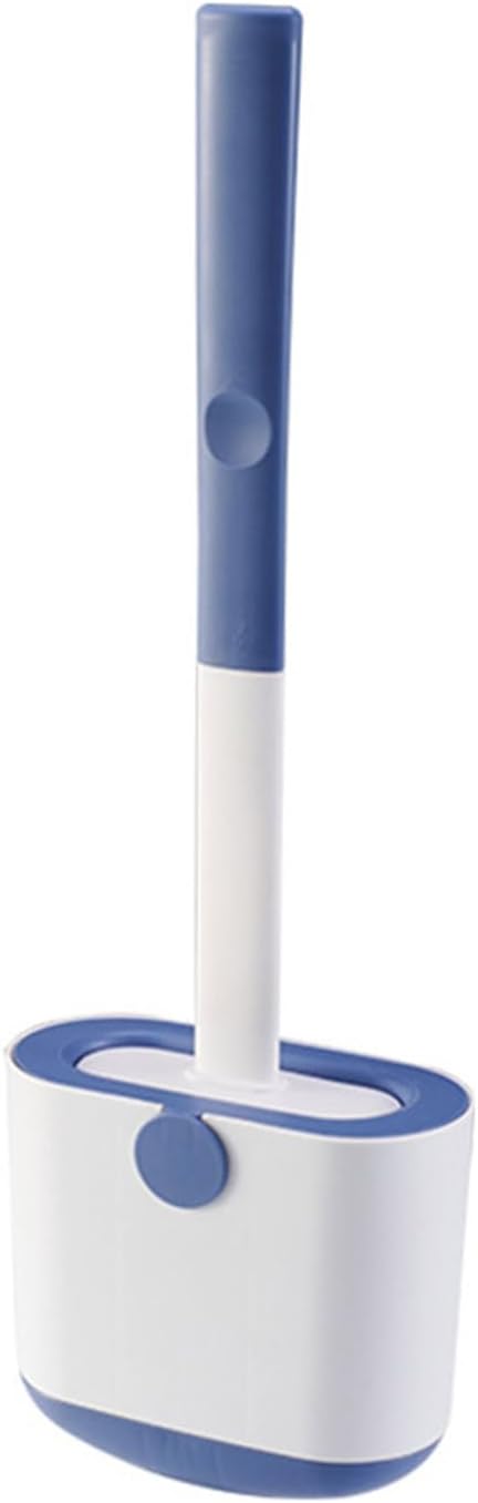 SPONGL Toilet Brush,Bathroom Toilet Brush Set Silicone Wall Mounted Toilet Brush Long Handle Dead Soft-Hair Toilet Brush