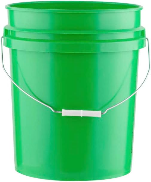 House Naturals 5 Gallon Plastic Food Grade BPA Free Bucket Pail with Screw on Air Tight lid (Pack of 3) Made in USA pails