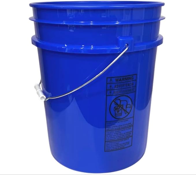 House Naturals 5 Gallon Food Storage Grade Plastic Bucket - Made in USA (Pack of 4 Buckets)