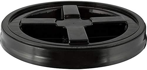 House Naturals 5 Gallon Plastic Black Bucket Food Grade BPA Free with Black Screw on Air Tight Lid(Pack of 2) Made in USA Pail