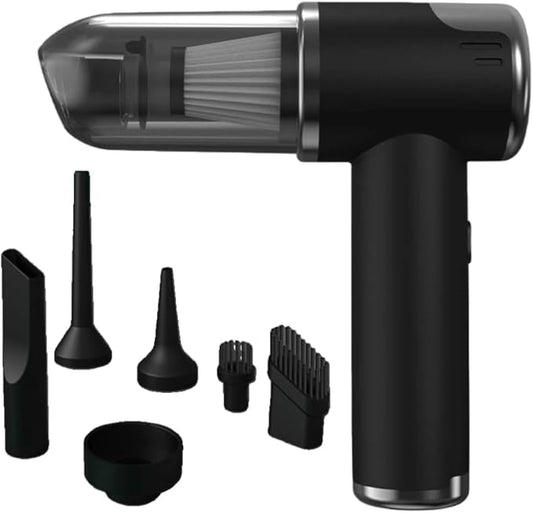 Portable Car Vacuum Cleaner, 2-in-1 Handheld Vacuum & Sealer, 10,000Pa Strong Suction Cordless Mini Vacuum for Car/Home/Keyboard/Pet Hair, Compact Rechargeable with Washable HEPA Filter(Black)