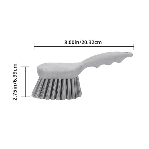 SPARTA 40541EC68 Plastic Scrub Brush, Utility Brush, Kitchen Brush With Hanging Hole For Cleaning, 8 Inches, Purple