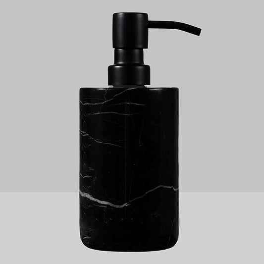 Elegant Black Marble Bath Essentials - Elevate Your Bathroom with Luxurious, Timeless Design,Marble Bath Accessories, Craftsmanship (Soap Pump)