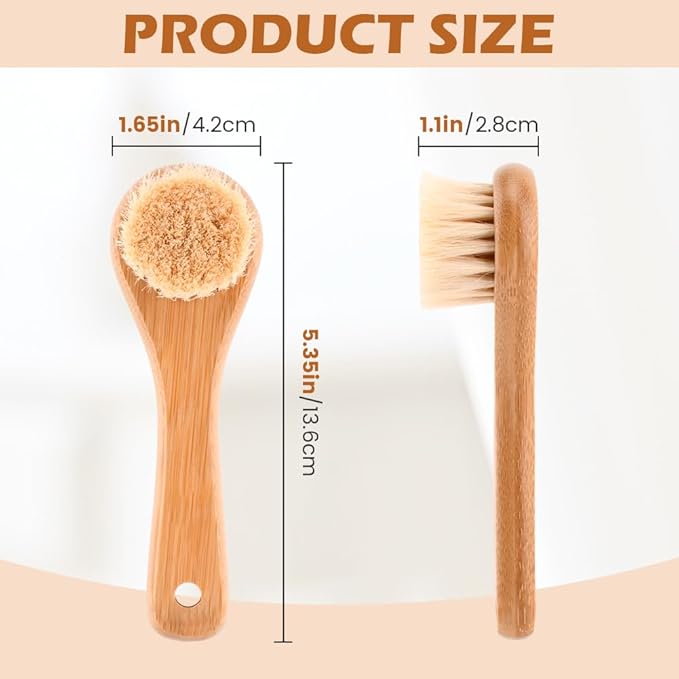 Saycker Laundry Stain Brush, Soft Bristle Cleaning Brush for Scrubbing Out Tough Stains on Delicate Fabrics, Knits, Cotton, Linens, No Damage, Great for Laundry, Shoes, Boots, Home(Wood)