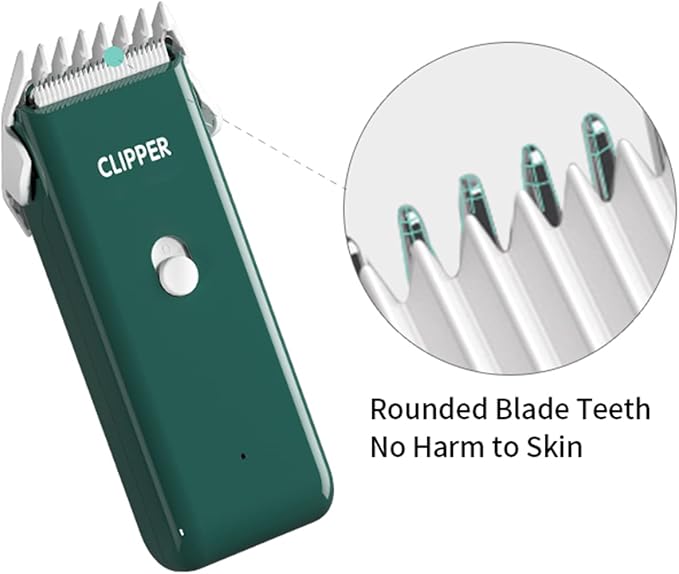 Founouly Professional Household Waterproof Low Noise Pet Hair Clippers Electric USB Rechargeable Painless Grooming Tools Hair Grooming Trimmer for Small Medium Dog Cat AP005 Green