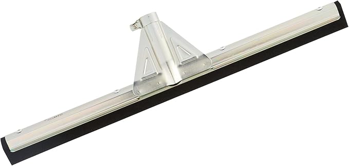 Restaurantware-SQUEEGEE ONLY: Clean Tek Professional 21.75 Inch Floor Squeegee, 1 Broom With Double Rubber Blade - Handle Sold Separately, Heavy-Duty, Steel Wiper For Concrete Floor