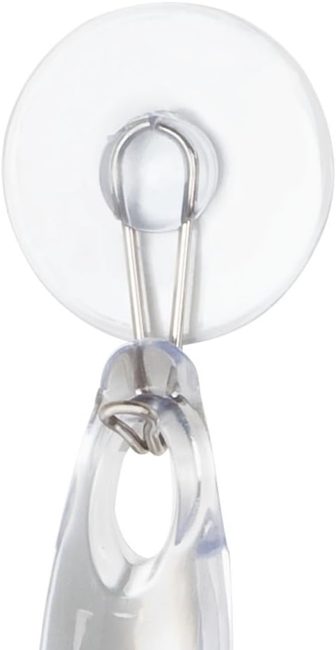 iDesign Plastic Bath Squeegee for Glass with Suction Hook Holder – 12", Clear