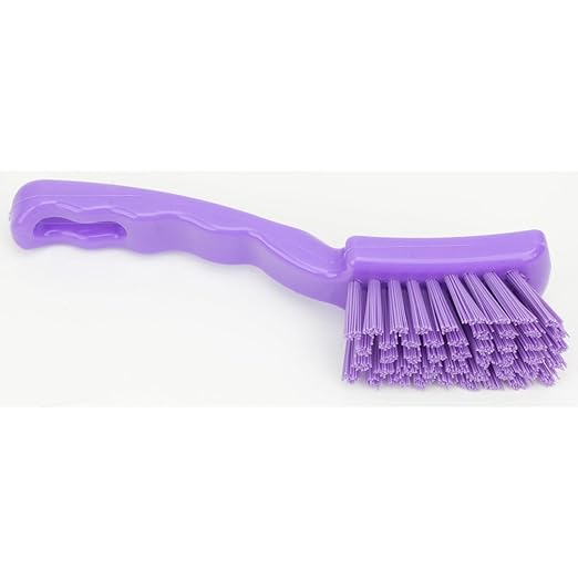 SPARTA 41395EC68 Plastic Scrub Brush, Detail Brush, Kitchen Brush With Hanging Hole For Cleaning, 7 Inches, Purple