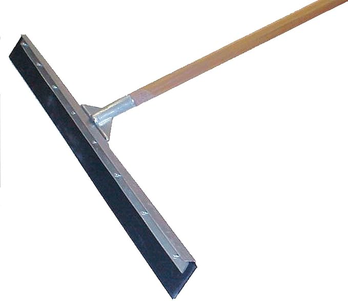 MARSHALLTOWN Asphalt Squeegee, 36 Inch Neoprene Straight Blade, 60 Inch Wood Handle, Spread Sealer Over Asphalt, Reversible, RED700245