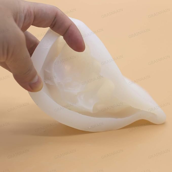 Grainrain Soap Mold Silicone Craft Baby Soap Making Mould Candle Resin DIY Handmade Mold (12288)