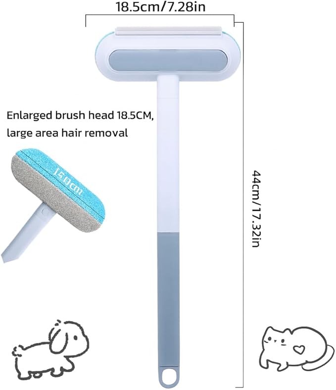 Quppa 4-in-1 Reusable Lint Brush Pet Hair Remover,Multi-Functional Washable Pet Hair Removal Tool& Window Screen Cleaner,Dog&Cat Hair Reusable Removal Broom for Furniture
