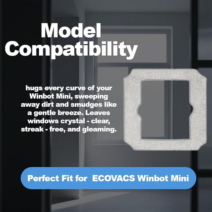 10 Pcs Cleaning Wipes Wipes, Mopping Mats for Ecovacs Winbot Mini Cleaning Robot, Washable and Reusable Cleaning Wipes Mop Pad Replacement Accessories