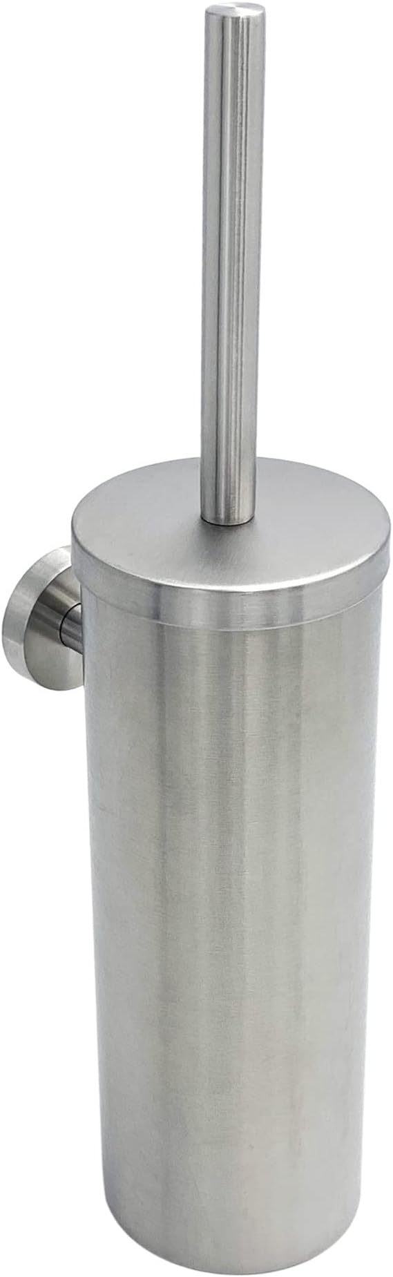 SUNERA 304 Stainless Steel Toilet Brush Holder Toilet Bowl Brush, Wall Mount Bathroom Toilet Bowl Scrubber Brush with Stiff Bristles for Deep Cleaning